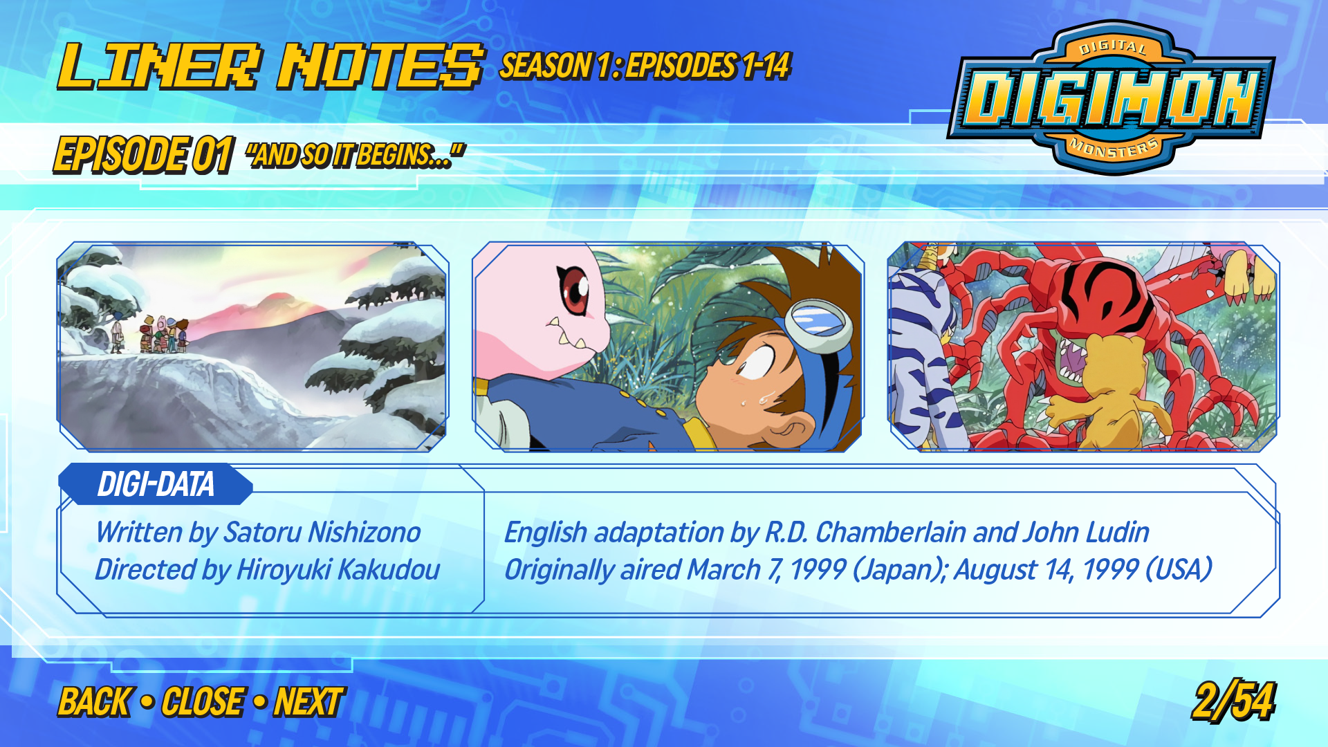 Digimon Season 1 Blu-ray Liner Notes & Introduction Essay- Tons Of ...