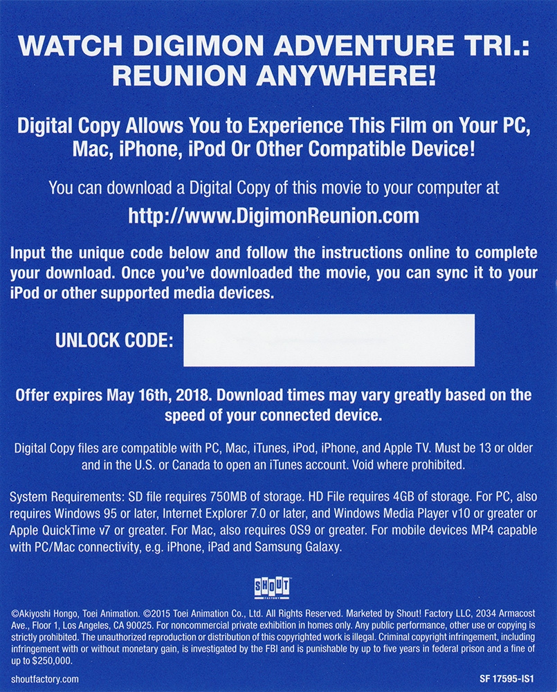 Buy Digimon Adventure tri.: Reunion - Microsoft Store